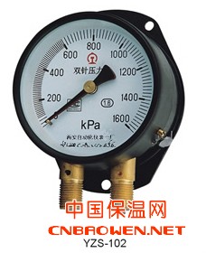 双针双管压力表 YZS-102双针双管压力表
