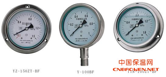 不锈钢压力表 Y-BF不锈钢压力表