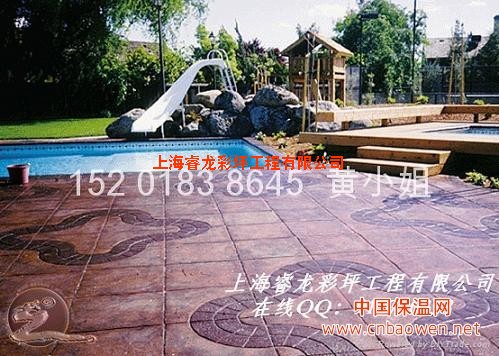 供应上海睿龙低碳生活去彩坪YR压模地坪，混凝土压模地面