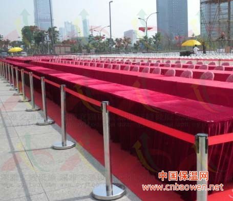 不锈钢栏杆座 广州银行排队栏 可印刷LOGO一米线