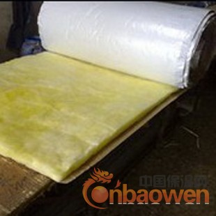W-38白贴面保温棉 防火铝箔隔热棉 12KG/50MM