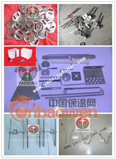 隧道窑吊顶硅酸铝模块用不锈钢锚固件螺栓螺母菱形件U型针