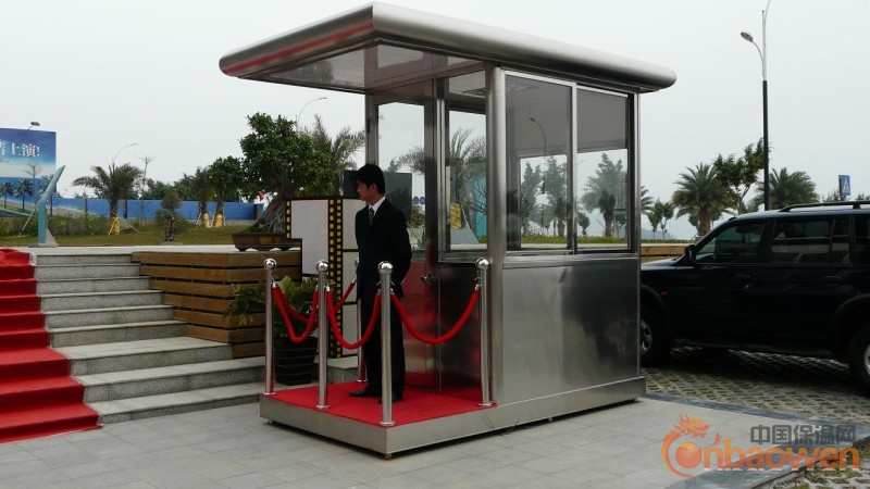 供应西安中宏304不锈钢保安岗亭