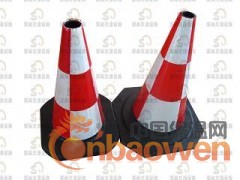 上海橡胶反光路锥 喷漆橡胶路锥 套膜橡胶路锥图2