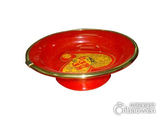 供应红色金边高脚塑料盘