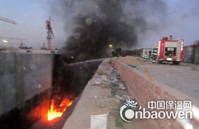 呼和浩特火车站东站建筑工地保温材料起火