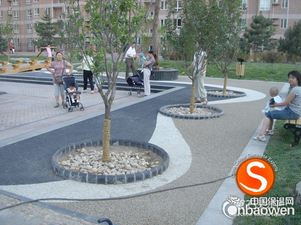 彩色透水地坪_彩色混凝土透水地坪