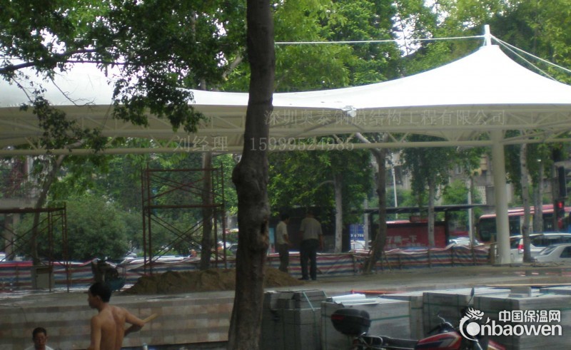 深圳膜结构公司承接广东佛山老年人活动中心舞台张拉膜