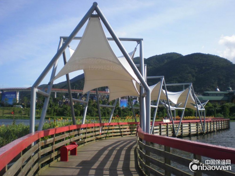 深圳奥泰钢膜结构承接东部华侨城湿地景观张拉膜