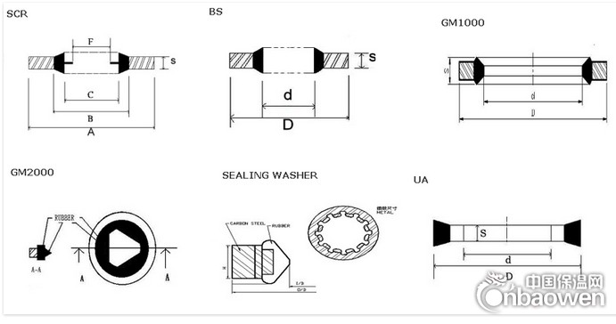 BS,SCR,GM1000,GM2000KDS组合垫圈氟胶