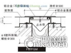 地面铝合金、不锈钢建筑变形缝伸缩缝FM金属盖板型图2