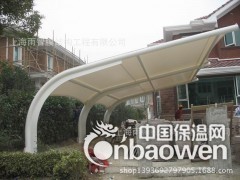 冒顶膜结构车棚设计制作、膜布加工剪裁、PVC膜布加工图2