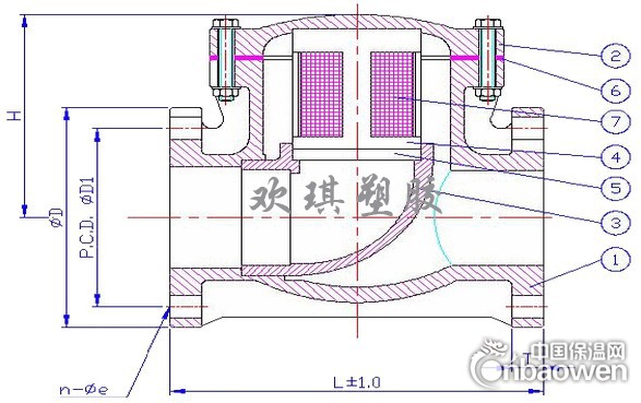 T型法兰PVC塑料过滤器图纸