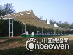 膜结构车棚设计安装/膜结构体育看台/膜结构景观棚图2