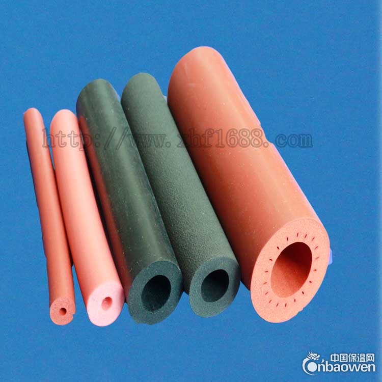 硅胶发泡管、红色硅胶发泡保温管、可订做采色硅胶保温管厂家