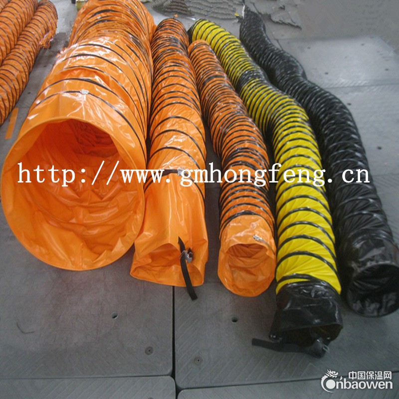 优质软管 PVC阻燃夹网层伸缩软管 螺旋通风软管