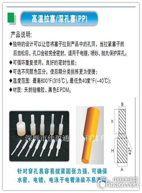 高温拉塞，深孔塞