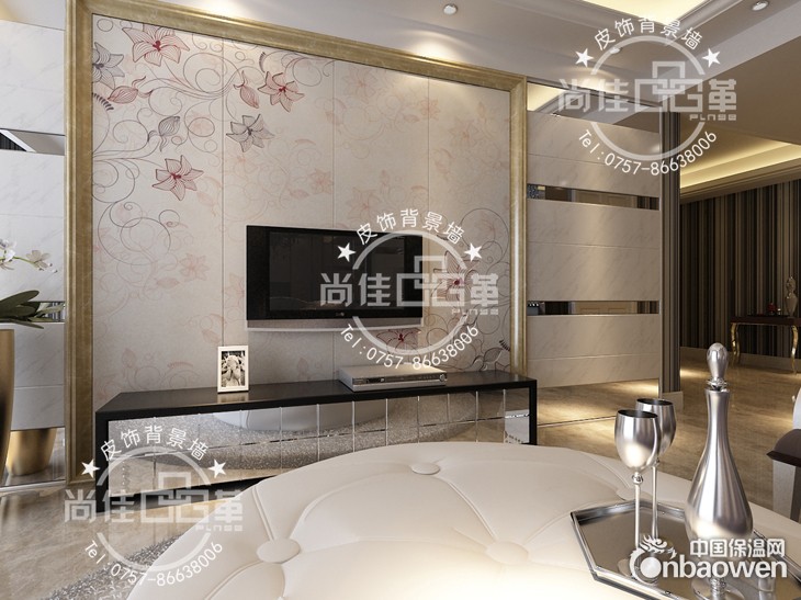 皮雕软包艺术背景墙 时尚简约艺术背景墙 吸音 LA002常春