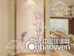 皮雕软包艺术背景墙 现代简约背景墙  招商 LA004马蹄莲图2