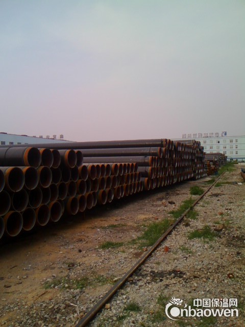 淄博市排污水防腐钢管，两布三油防腐螺旋钢管