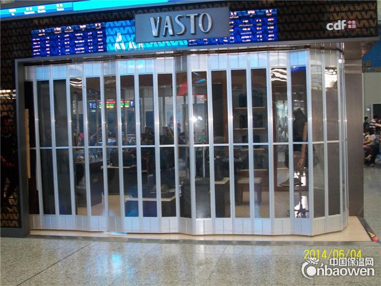 上海各大商场铝合金水晶折闸门