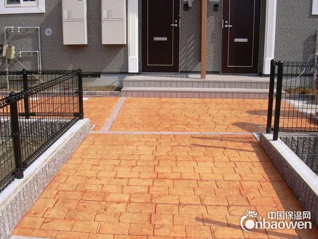 供应唐山压花地坪、彩色水泥压印路面