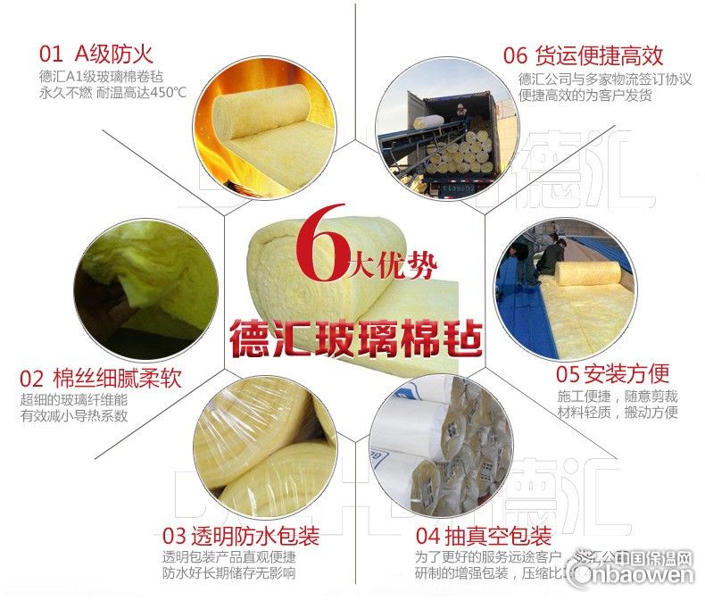 德汇六大优势 玻璃棉毡