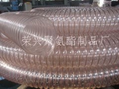 德州木器厂专用耐磨吸尘钢丝伸缩pu软管价格低，免费拿样品图2