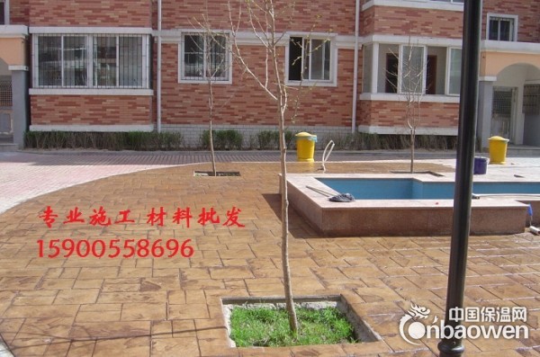 纸压膜艺术压花地坪