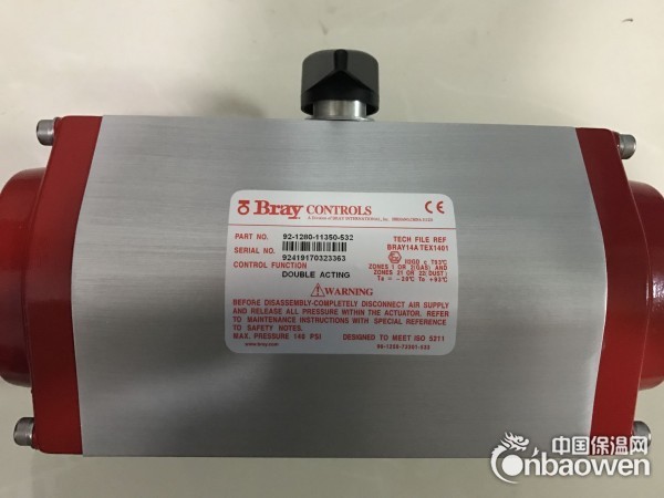 Bray博雷92-1280-11300-532执行器