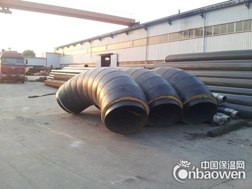 包头建筑工地铺设保温管道专用聚氨酯直埋保温管 弯头夹克保温管