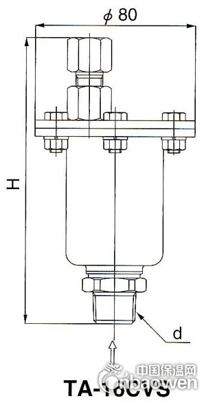 TA-16CVS排气阀尺寸图