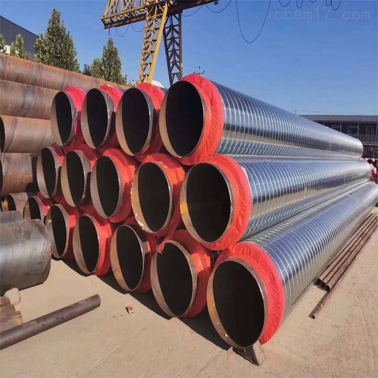 外护铝皮聚氨酯架空供暖热水保温管加工定做