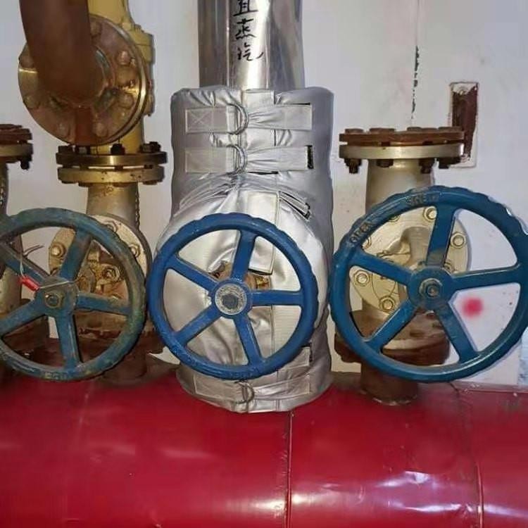 化工厂蒸汽阀门保温套 管道保温衣 柔性保温夹克量身定做