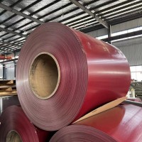 绯红色彩涂铝板-中国红0.5mm彩色铝板