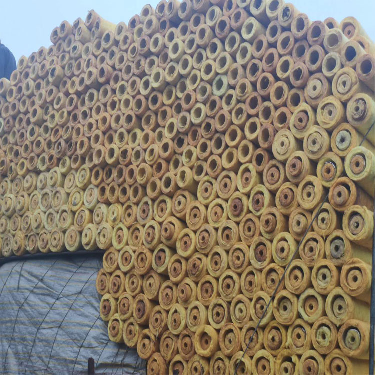 巴彦淖尔80kg岩棉管蒸汽管道保温离心玻璃棉管壳批发